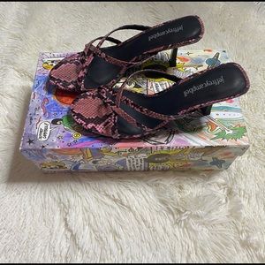 Jeffrey Campbell Pink Danah Strappy Pink Mule Heel